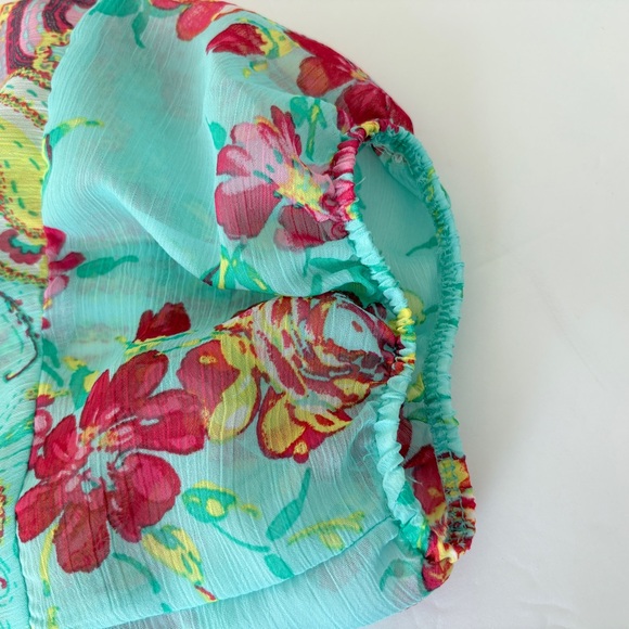 Figueroa & Flower Multicolor Paisley Sheer 3/4 Sleeve Blouse - Picture 6 of 14